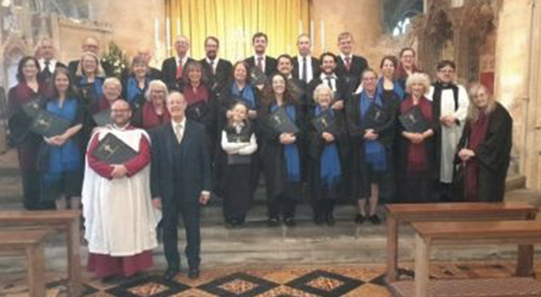 Members of St Peter's Church choir in Peterston-super-Ely